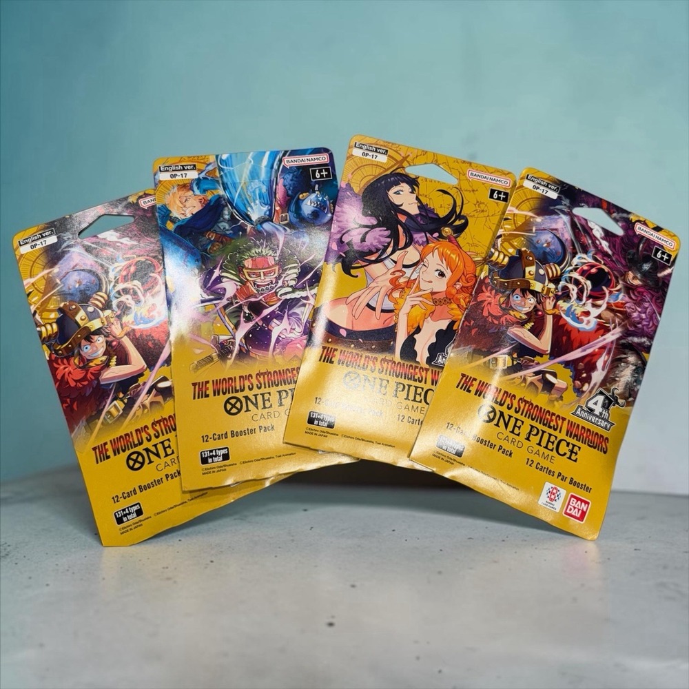 One Piece OP-17 The World's Strongest Warriors English Booster Packs - Lot of 4